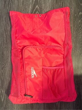 Speedo Bright Pink Mesh Swim Tote with Front Pocket